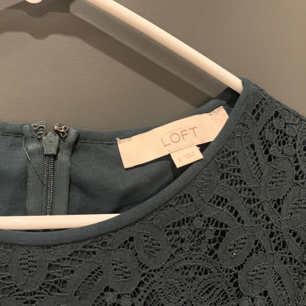 Loft Green Lace Dress